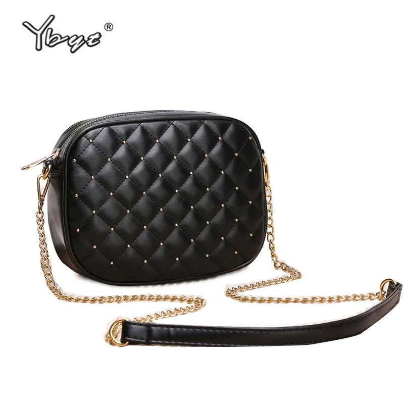 

New Lady's rhombic check shoulder bag lady's casual bag chain shoulder strap messenger bag