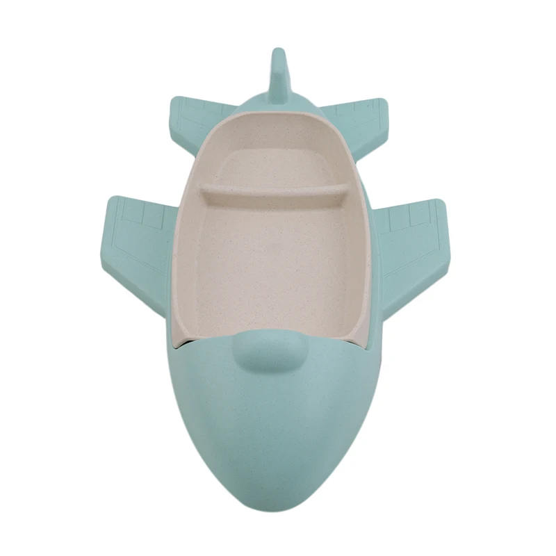 Мультяшная посуда в форме самолета тарелка из бамбукового волокна для младенцев