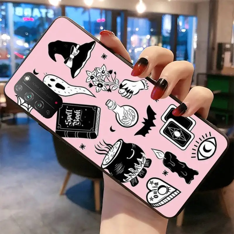 Girly Pastel Witch Goth Ouija Phone Case for Huawei Honor 30 20 10 9 8 8x 8c v30 Lite view 7A pro images - 6