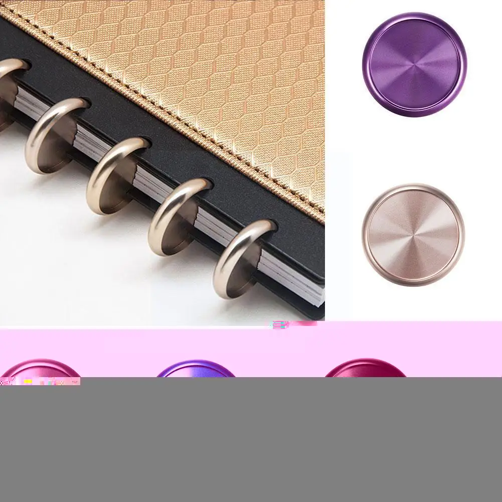 

1pc Metal Buckle Mushroom Hole Notepad Special Ring Buckle Disc Binding Accessories Notebook R0D2 Stationery 24mm/28mm/32mm C9F6