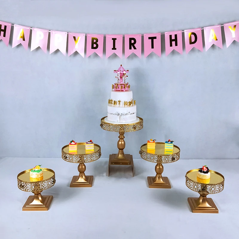 Tobs Золотой кружевной край подставка для торта украшения свадебные тарелки набор