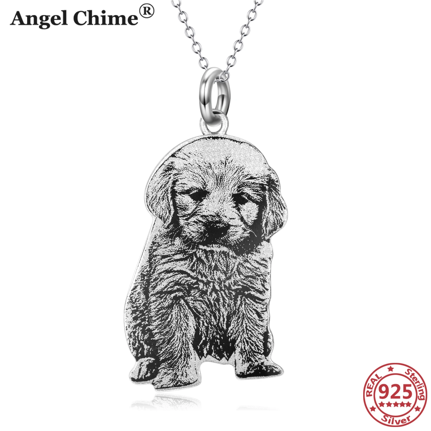 Женское серебряное ожерелье с подвеской в виде фото|Ожерелья подвеской| |