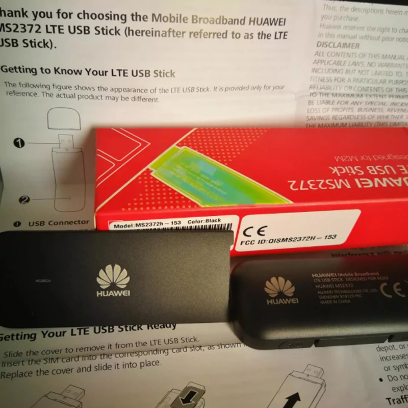 Original Unlocked Huawei MS2372 MS2372h-517 4G LTE 150Mbps USB Dongle Stick Modem Support LTE FDD B1/B2/B4/B5/B7/B12/B28