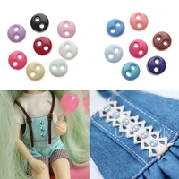 50pcs 4mm candy color mini buttons dollhoues miniature plastic buckles clothing sewing buckle gift diy doll clothes accessories