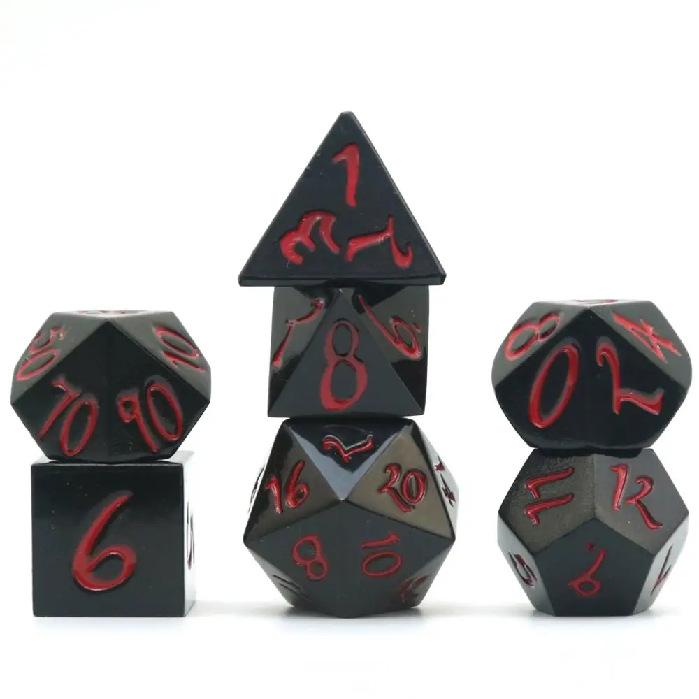 Chengshuo dnd металлические игральные кости набор rpg многогранные d20 8 Оптовые синие