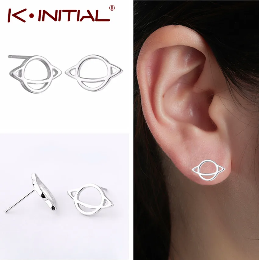 Серьги гвоздики Kinitial в новом дизайне серьги виде планеты для девочек детей