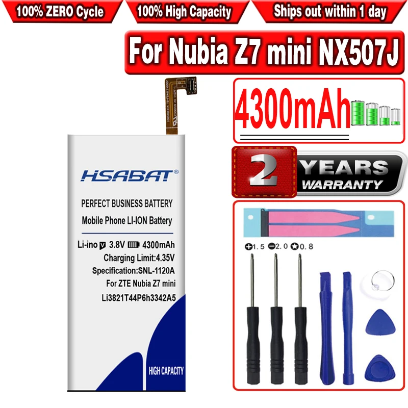 HSABAT Новый 4300 мА/ч LI3823T43P6hA54236 H батарея для телефона ZTE Nubia Z7 мини NX507J лезвие S6 5 0