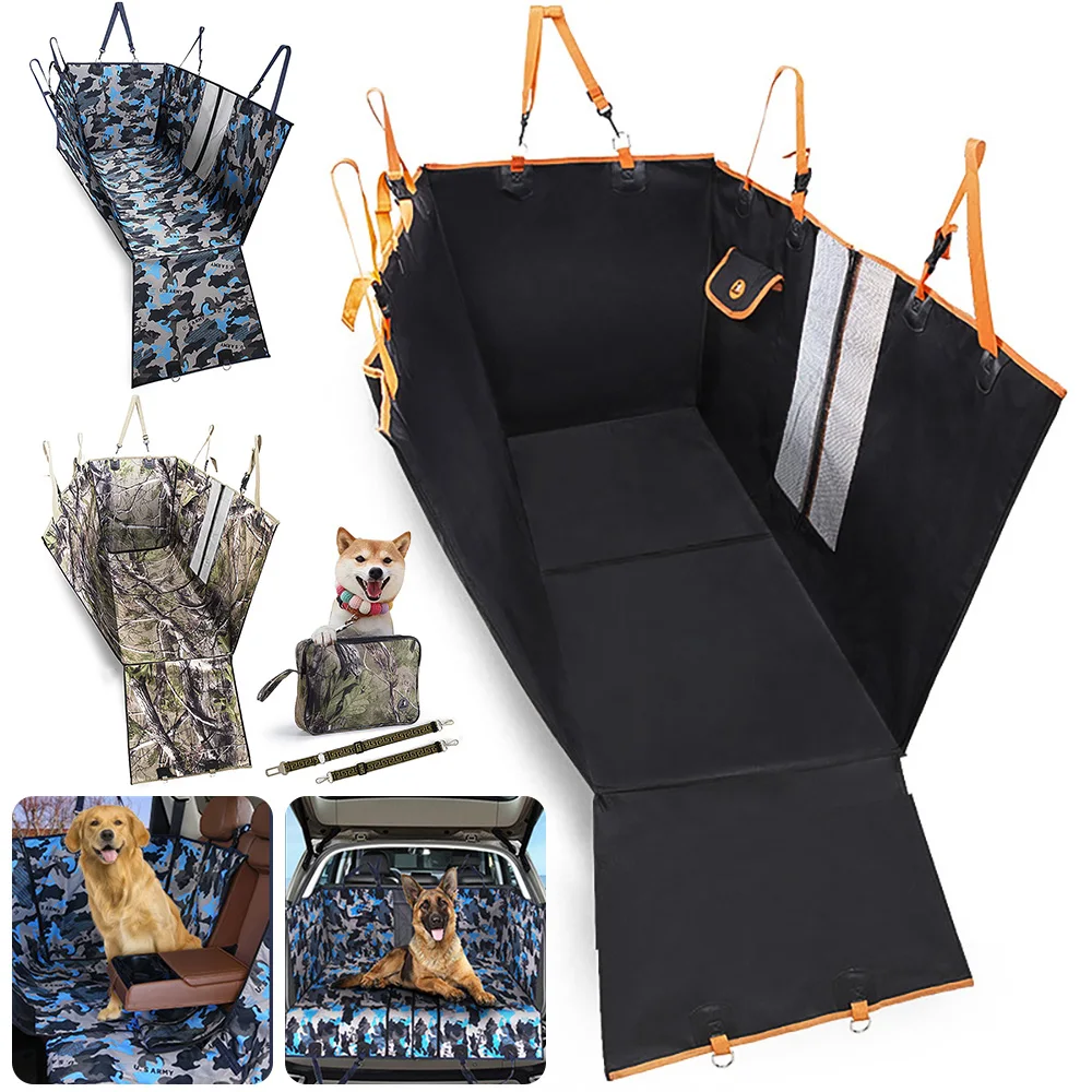 

Dog Car Seat Cover Pet Dog Travel Mat Waterproof Mesh Dog Carrier Car Hammock Cushion Protector With Zipper And Pocket For Pets