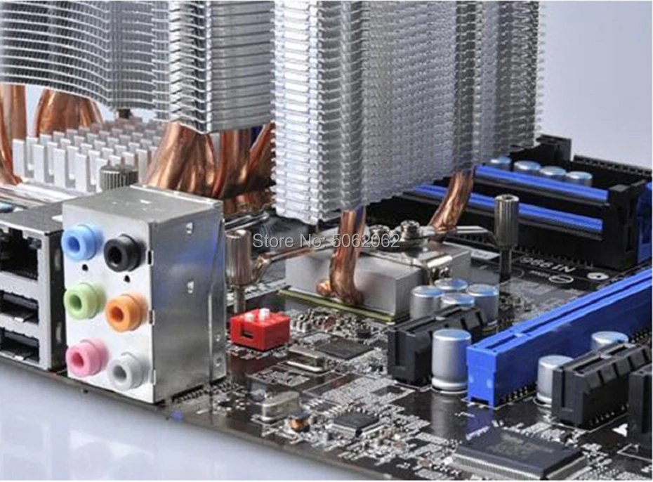 Pccooler N80 2 медная тепловая трубка northbridge cooler southbridge Охлаждающий радиатор для материнской платы поддерживающая конструкция 80 мм вентилятор процессора