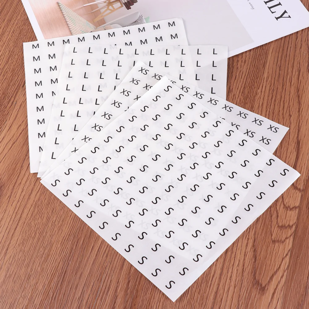 

1000PC Clothing Size Label Round Sticker Size Code Black Word White Bottom for Clothes Shoes Hats (XS/S/M/L Each 1000PC)