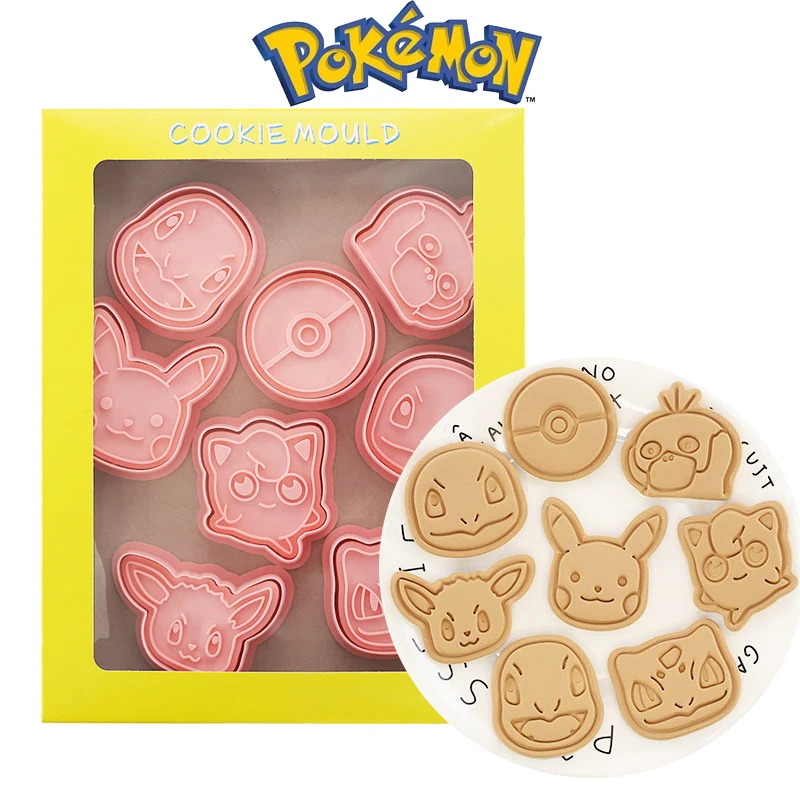 

New 8 Pcs/Set Pokemon Cookie Mould Figures Avatar DIY Bakery Mold Family Party Baking Mold Accessories for Children Toy Gifts