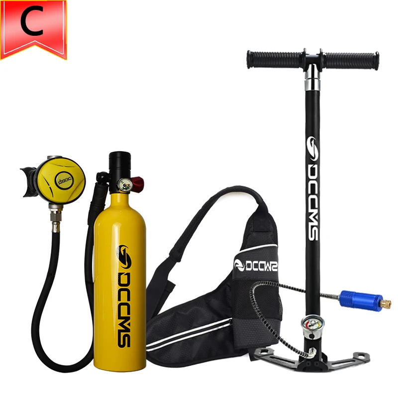 Мини-резервуар для дайвинга DCCMS 3 в 1 1000 мл с кислородным баллоном респиратор