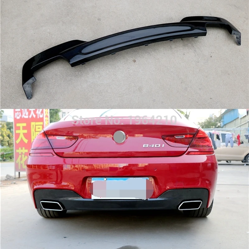 Для BMW F06 F12 F13 M6 6-Series 2012-2016 задний диффузор из углеродного волокна бампер спойлер