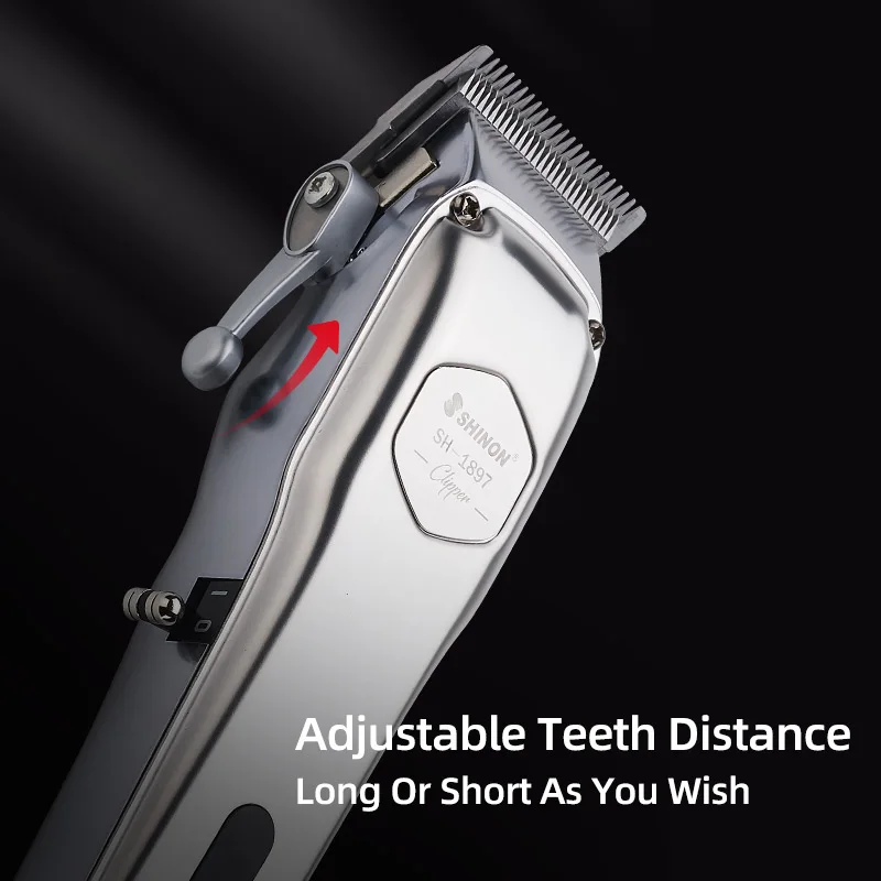 

SHINON Electric Hair Trimmer Rechargeable Hair Clipper Cordless Professional Haircut Carving Gradient Fader professional Cutter