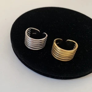 Женское многослойное кольцо из серебра 925 пробы