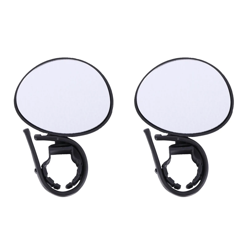2X крепление на руль для зеркала заднего вида/отражающее Выпуклое безопасное зеркало для горных и велосипедов, черного цвета