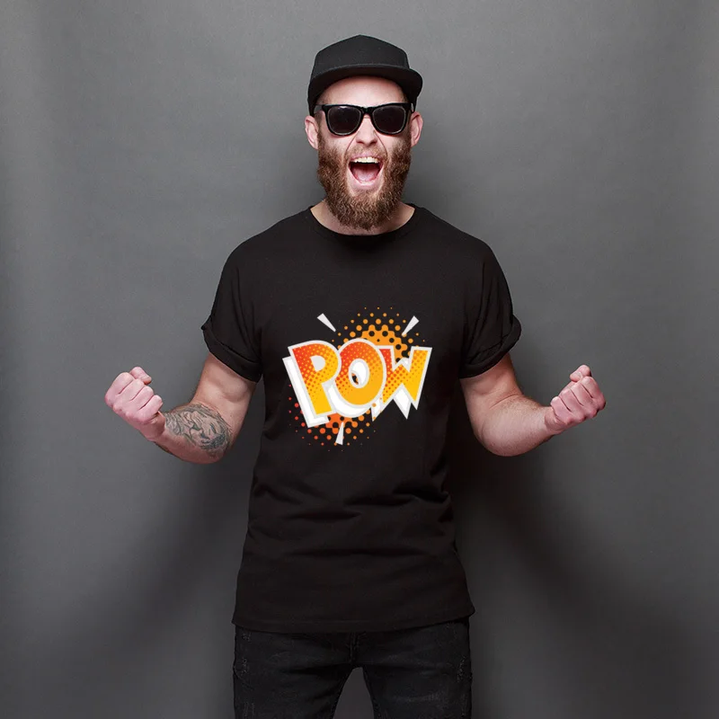 

Power Pop Art Cotton Streetwear TShirt Graphic Youth T Shirt 100% Cotton Manga TShirts Drop Shipping