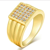 punkboy fashion simple geometric golden ring for men party wedding jewelry business style male rings accessories size 7 12