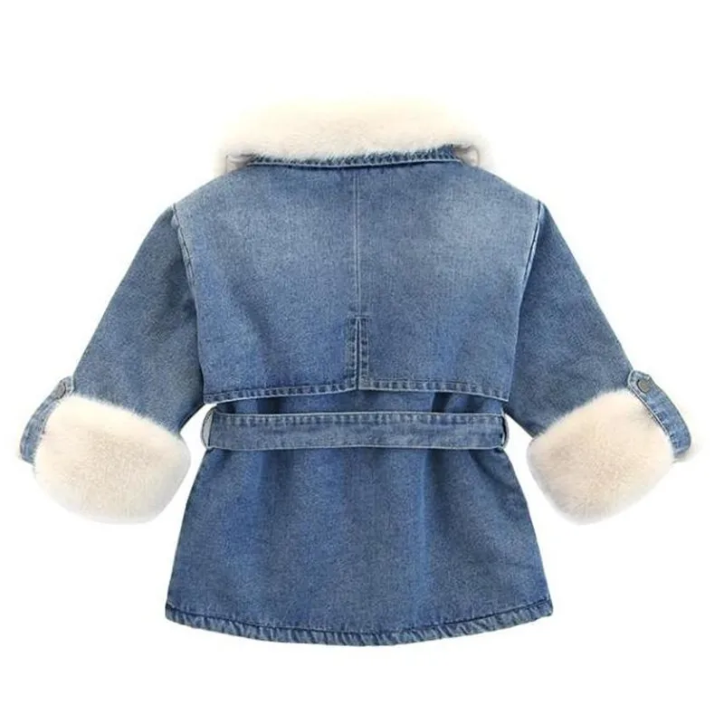 Одежда для маленьких девочек Для Пальто Куртки с меховым воротником Сезон осень