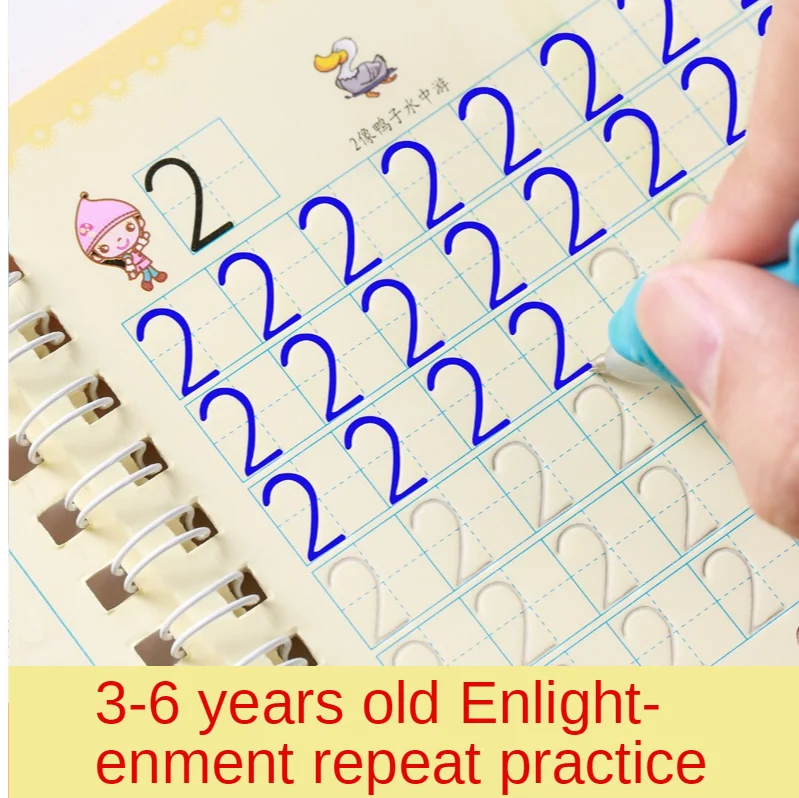 

Arabic numerals 3D Copybook For Calligraphy Digital Copy Book For Kids Handwriting Children Learning Math Writing Practice Books