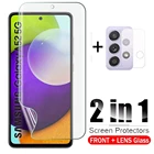 2in1, матовые, яркие цвета, гидрогель пленка для Samsung A52 5G 4G для заднего экрана объектива камеры для Samsung A52 52 5g 4g защитная пленка