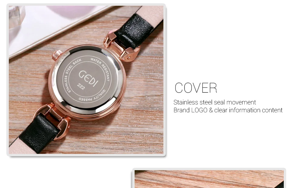 Relogio Feminino GEDI 8 мм ультратонкие женские кварцевые часы Лакшери модные часы Montre Femme женские элегантные часы браслет подарок