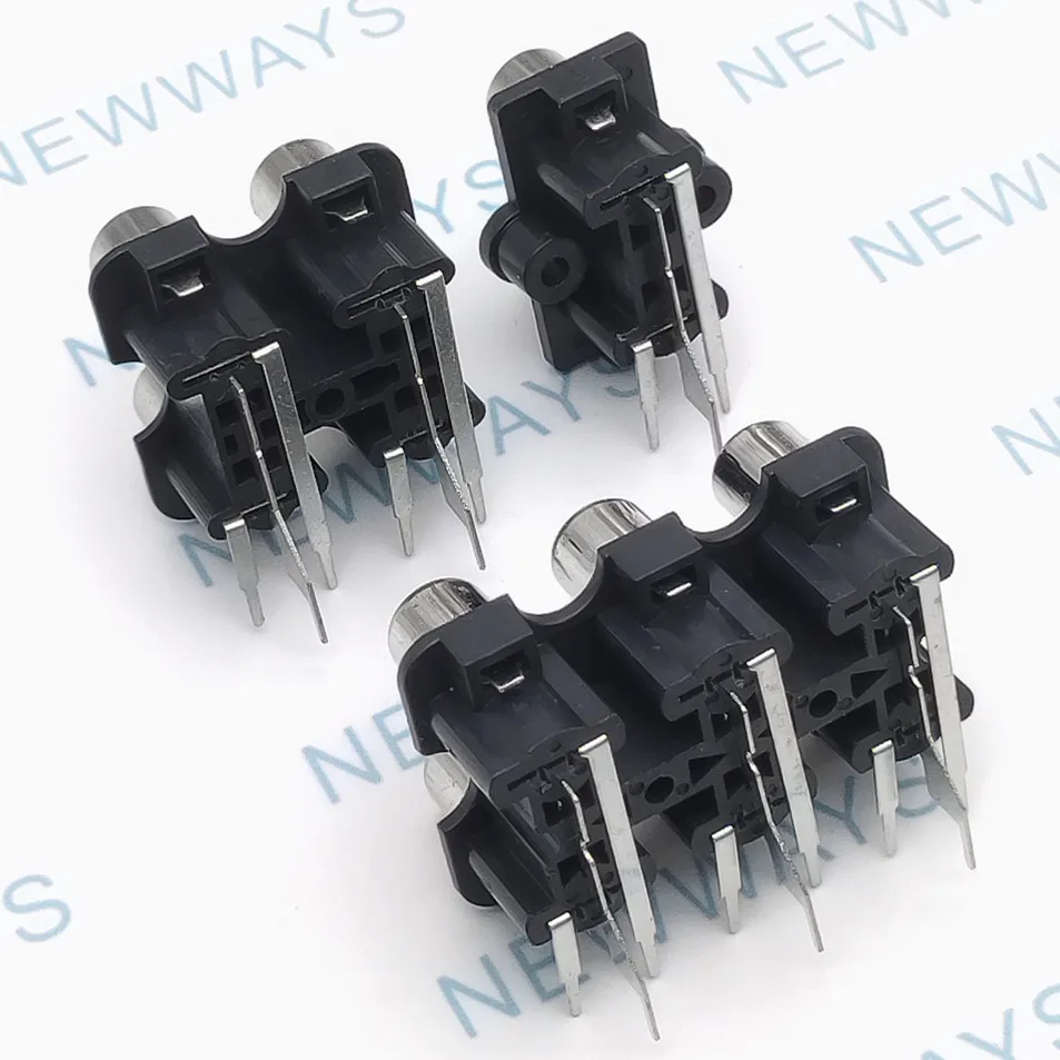 2 шт. красный и белый цвет 2 отверстия 3pin/4 отверстия 6pin/6 отверстий 9pin RCA Женский аудио-видео разъем AV концентрический разъем