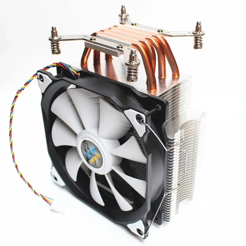 

LANSHUO CPU Silent Single Fan 4 Heat Pipe 4 Wire ligent Temperature Control CPU Cooler Fan for LGa 2011 Self-Containe
