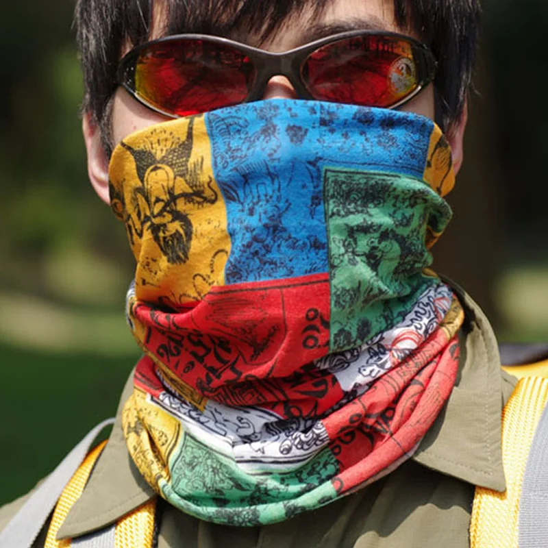 Rainbow Graffiti Design Magic Seamless Bandanas Buffe Bicycle Cycling Headbands Braga Cuello Women Men Sport Face Shield Mask on - Магический безшовный бандана-бафф с рисунком радуги для велосипедных головных повязок Braga Cuello для женщин и мужчин, спор