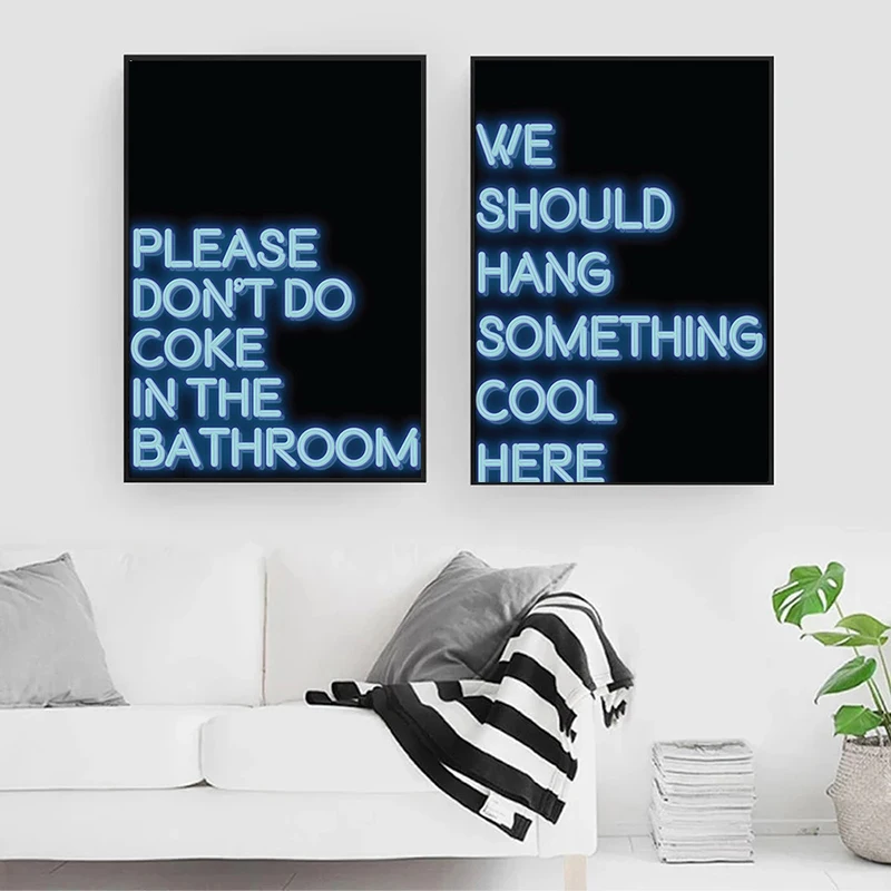 Постер для дискотеки и печатная Картина на холсте астронавт неоновый Светлый