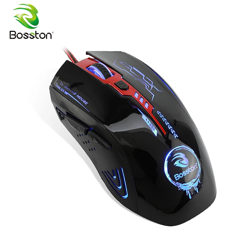Bosston игровая мышь с дыхательный светильник 6 клавиш 2400 dpi оптическая компьютерная USB мышь для ноутбука Настольный GM200