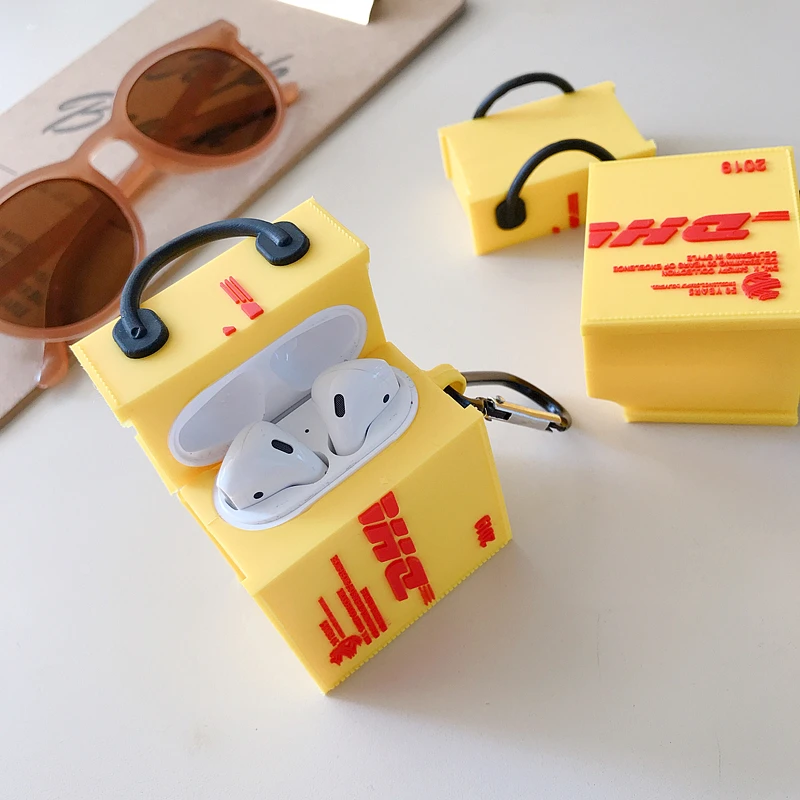 Смешной милый мягкий чехол для DHL сумка для Apple Airpods 2/1 крышка мультфильм силиконовые Bluetooth наушники Защитные чехлы для airpod наушники Капа
