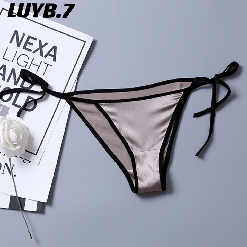 

Sexy Silk t-back low waist thong underwear sexy lingerie