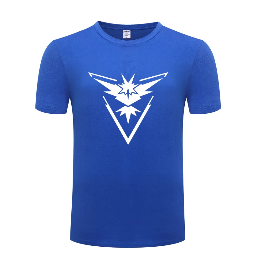 2020 Мужская футболка с принтом Pokemon Go Team Instinct новая мужская коротким рукавом и