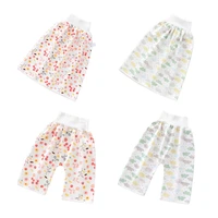 2 in 1 comfy children baby cotton diaper skirt shorts anti bed wetting waterproof potty training nappy pants