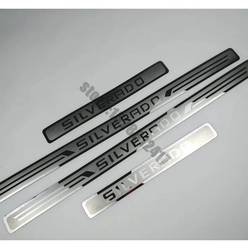 

Stainless Steel Scuff Plate/Door Sill Stainless Steel Door Sill Scuff Plate for Chevrolet Silverado 2018-2020