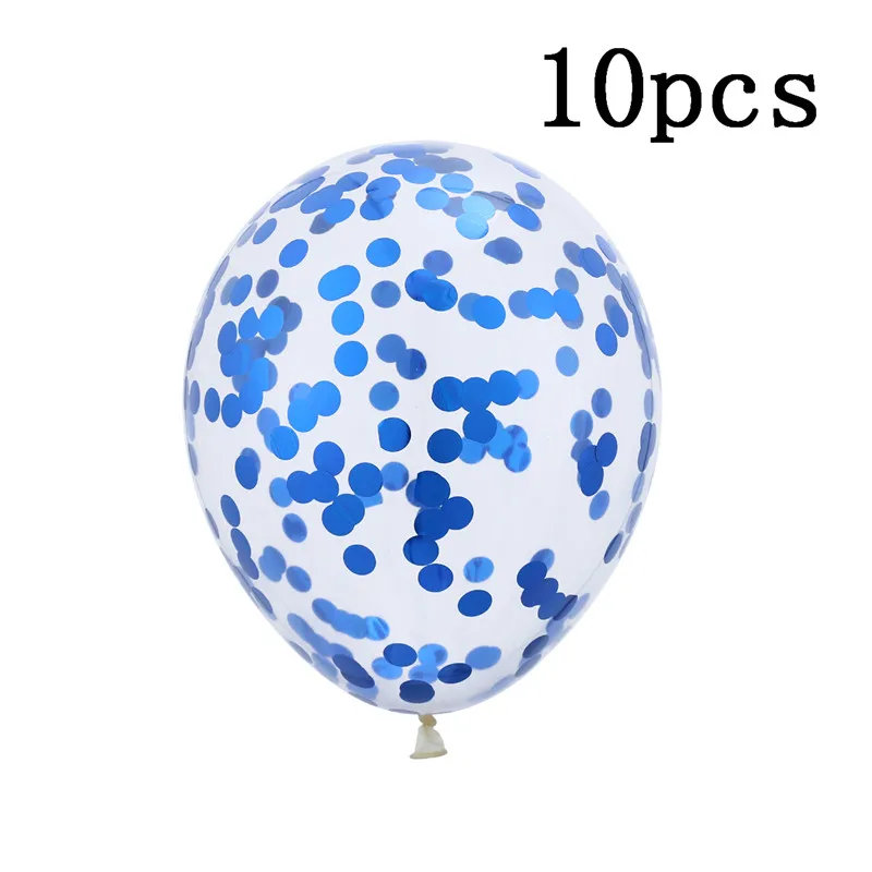 10pcs blue confetti Акула вечерние украшения 12 дюймов Латекс Акула воздушные шары "Океан" воздушный шар "Конфетти" День рождения воздушный шар Дети партия поддерживает поставки - Цвет: 10pcs blue confetti