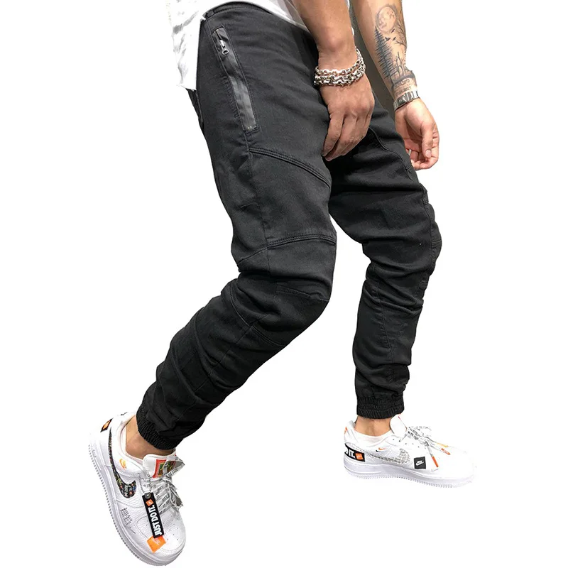 

Autumn Men Pants Hip Hop Harem Joggers Pants New Male Trousers Mens Joggers Solid Multi-pocket Pants Sweatpants M-3XL