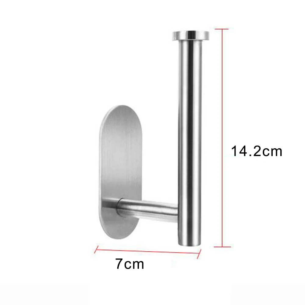 

Durable Rolling Paper Holder Bathroom Toilet No Drilling Tissue Shelf Stainless Steel Wall Mounted Toilet Storage Rack