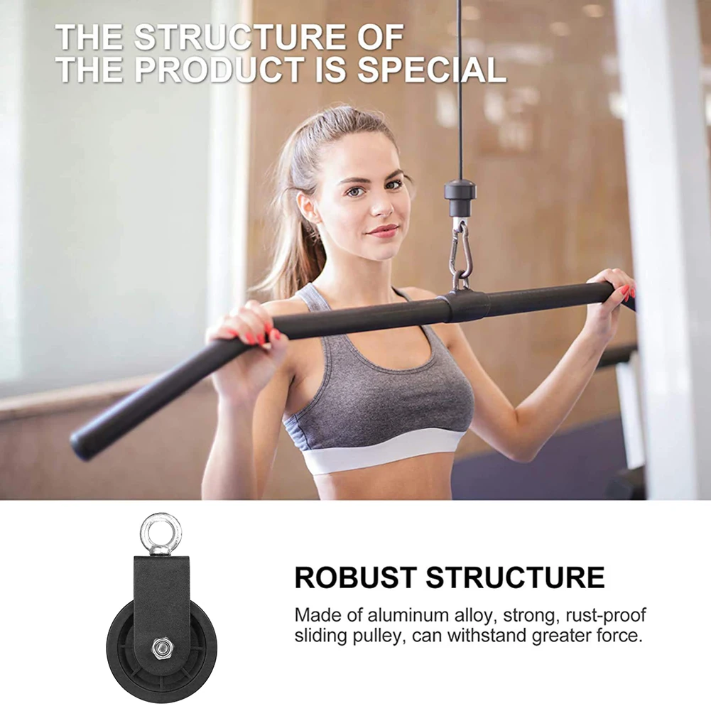 

Rotation Traction Wheel Pulley Lifting Fitness Equipment Bracket Pulley 360 Degree Rotation Traction Wheel Fitness Accessories