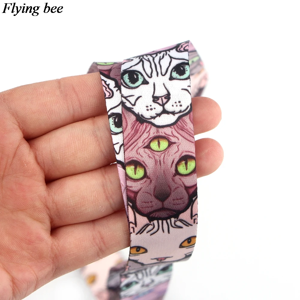 Flyingbee мультфильм кошка животные КЛЮЧИ ID карта тренажерный зал Мобильный телефон