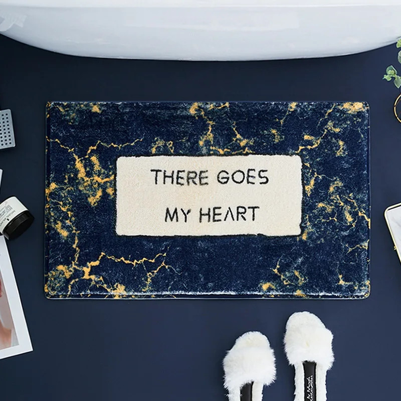 

Modern Flannel Bathroom Mat Soft Thicken Bath Carpets Bathroom Rugs Multi-sizes Toilet Rugs Absorbent Kitchen Floor Mat Doormat