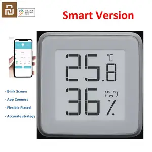 Умный термометр Youpin miaomiaoce, датчик температуры и влажности с цифровым дисплеем E-ink, работает с приложением умный дом