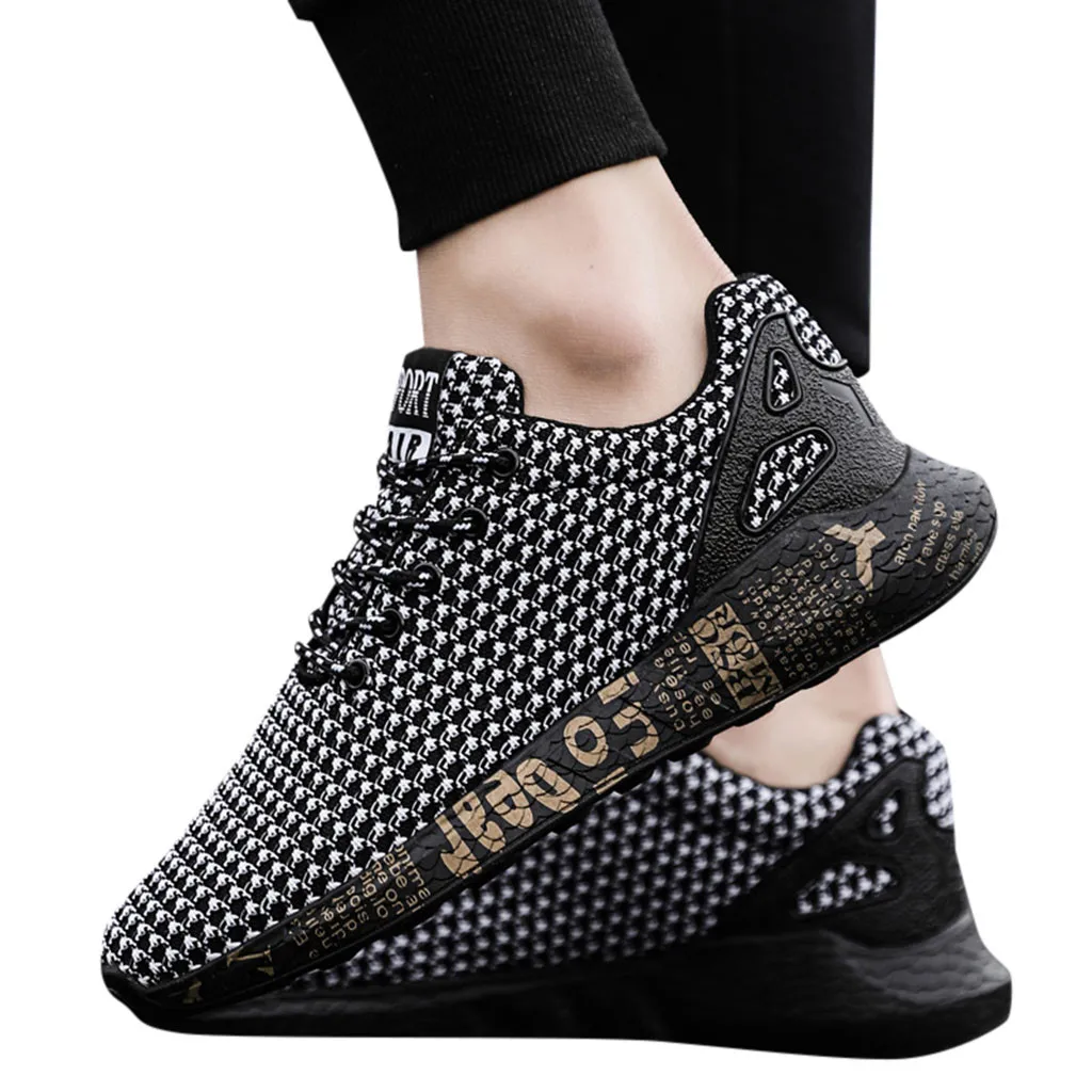 

Pop Mesh Men Casual Shoes Lace Up Men Shoes Lightweight Comfortable Breathable Walking Sneakers Mar22