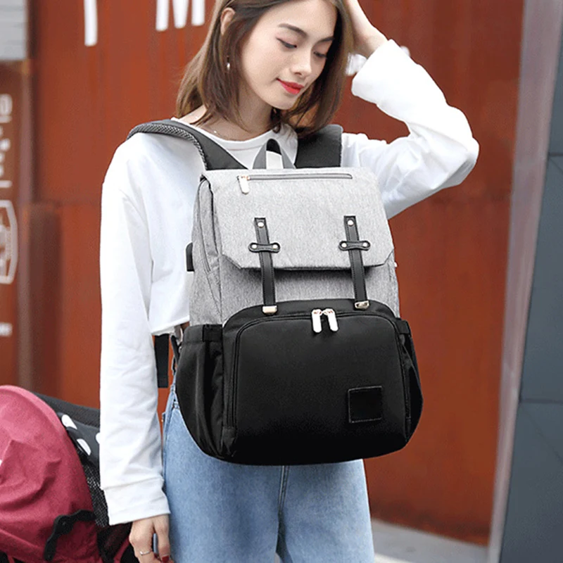 

Fashion Diaper Bag Mommy Maternity Nappy Bag Large Capacity Travel Backpack Nursing Bag for Baby Care J55