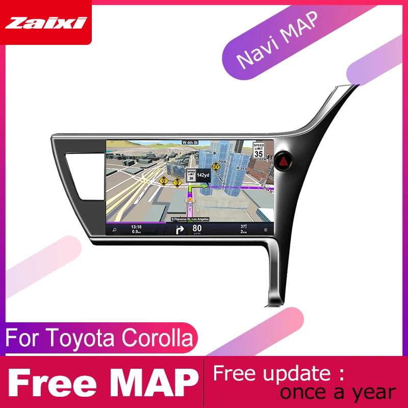 ZaiXi для Toyota Corolla 2016-2018 Автомобильная Мультимедийная система Android 2 DIN Автомобильный