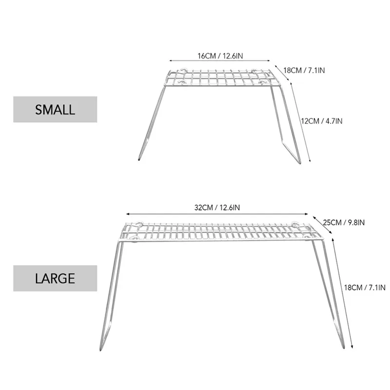 

Stove Rack Outdoor Portable Folding Charcoal BBQ Grill Stainless Steel Picnic Barbecue Camping Pot Stand Support Stove Rack