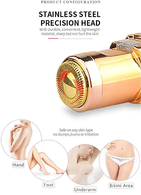 Портативный Женский Перезаряжаемый USB Электрический эпилятор для