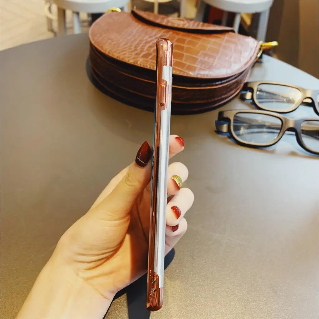 Тонкий прозрачный мягкий силиконовый чехол из ТПУ с цветным покрытием для Huawei P20