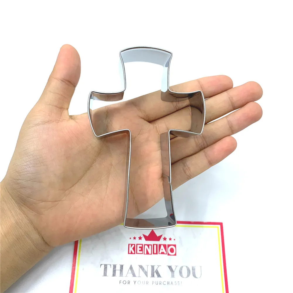 KENIAO Holy Cross Cookie Cutter for Kids Birthday Party- 6.7 x 10.5 cm- Biscuit / Fondant / Pastry Cutter- Stainless Steel